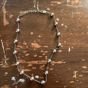 Very Shiney Stainless Steel Dense Ball Necklace 16”